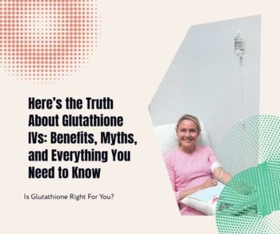 Dr Tara getting a glutathione IV drip